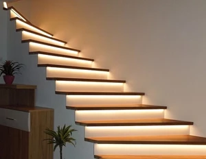 Thi công chiếu sáng LED cảm biến bước chân cầu thang