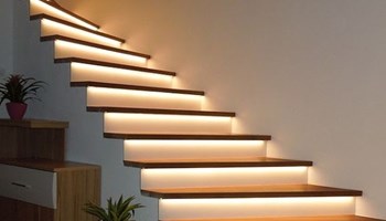 Thi công chiếu sáng LED cảm biến bước chân cầu thang