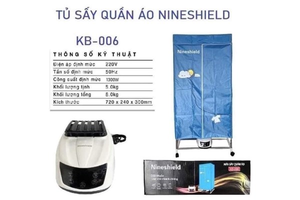 TỦ SẤY QUẦN QUẦN ÁO NINESHIELD