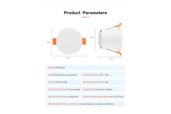 Cảm biến hiện diện Human Presence Zigbee Tuya âm trần