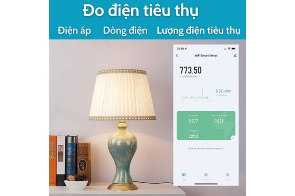 Công tơ điện tử 60A Bật/Tắt nguồn Wifi Tuya