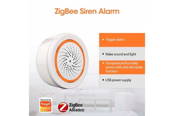 Chuông báo động, báo khách thông minh Zigbee Tuya