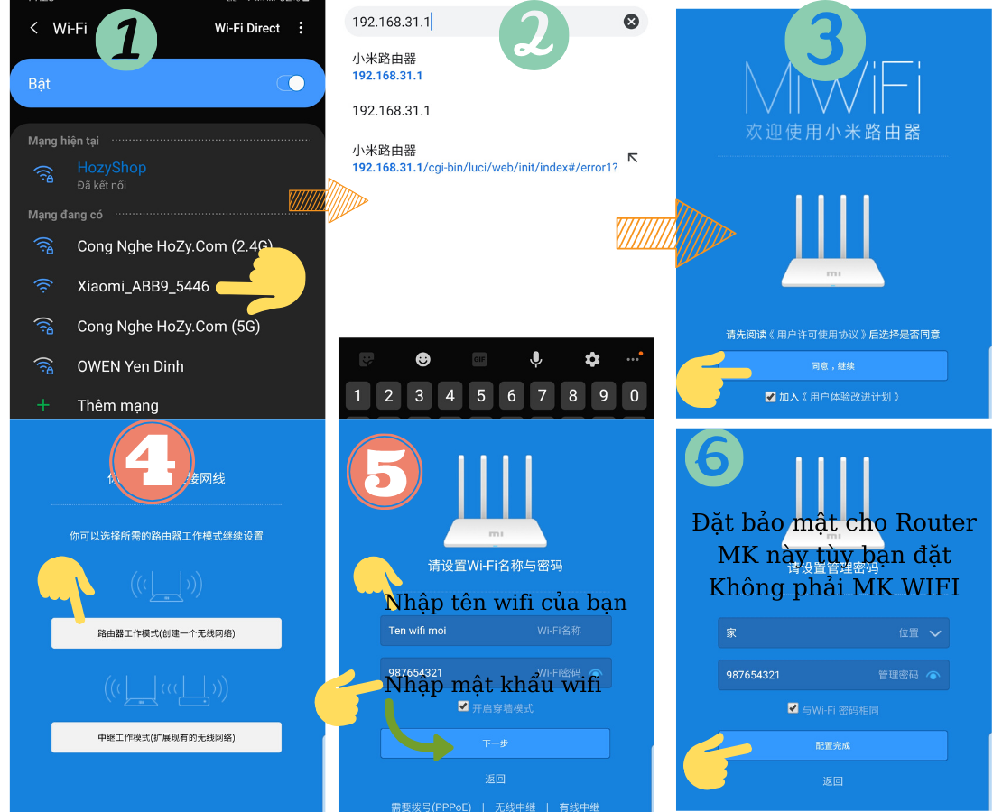 Giao diện cấu hình SSID trên Mi Router Xiaomi – cách đặt tên WiFi và đổi mật khẩu bảo mật